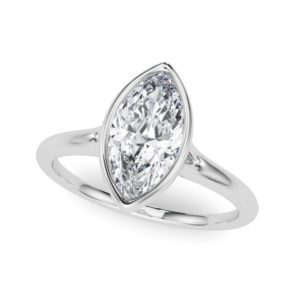 Marquise Solitaire Lab Grown Diamond Engagement Ring - VS1 D/E/F | 14K & 18K Gold | 14K White Gold | Marquise Lab Diamond | Picasso Gold & Diamond Chicago