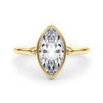 Marquise Solitaire Lab Grown Diamond Engagement Ring - VS1 D/E/F | 14K & 18K Gold | 14K Yellow Gold | Marquise Lab Diamond | Picasso Gold & Diamond Chicago