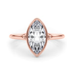 Marquise Solitaire Lab Grown Diamond Engagement Ring - VS1 D/E/F | 14K & 18K Gold | 14K Yellow Gold | Marquise Lab Diamond | Picasso Gold & Diamond Chicago