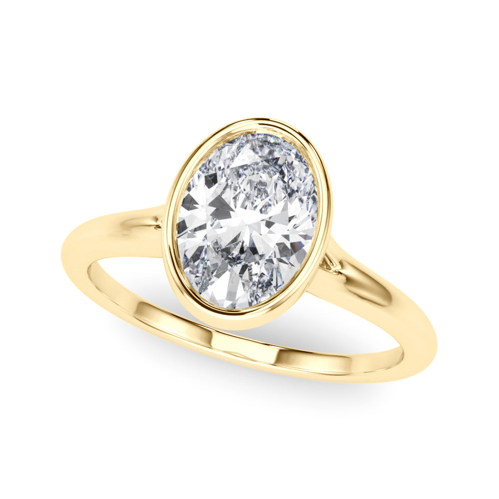 Oval Solitaire Lab Grown Diamond Engagement Ring - VS1 D/E/F | 14K & 18K Gold | 14K White Gold | Oval Lab Diamond | Picasso Gold & Diamond Chicago