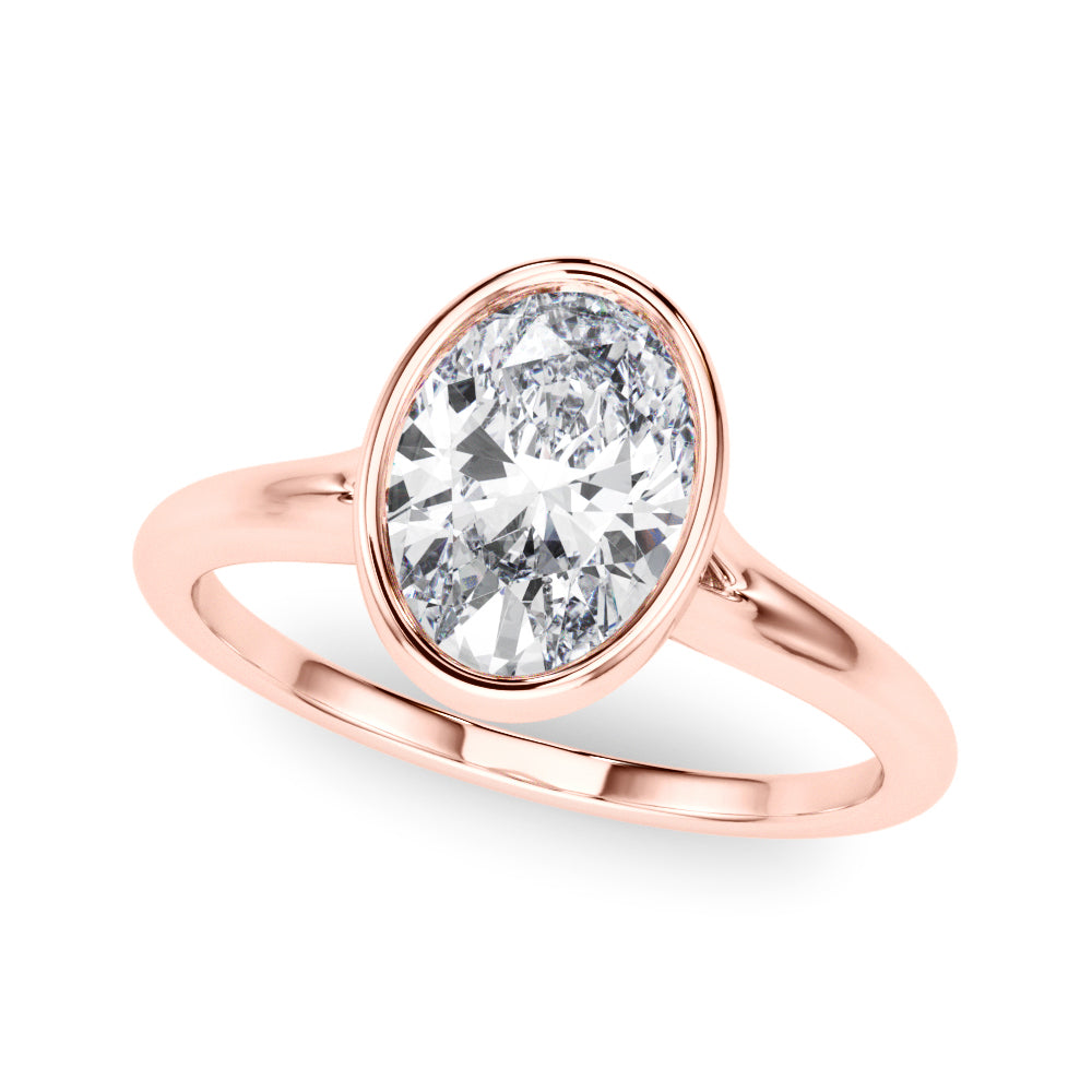 Oval Solitaire Lab Grown Diamond Engagement Ring - VS1 D/E/F | 14K & 18K Gold | 14K White Gold | Oval Lab Diamond | Picasso Gold & Diamond Chicago