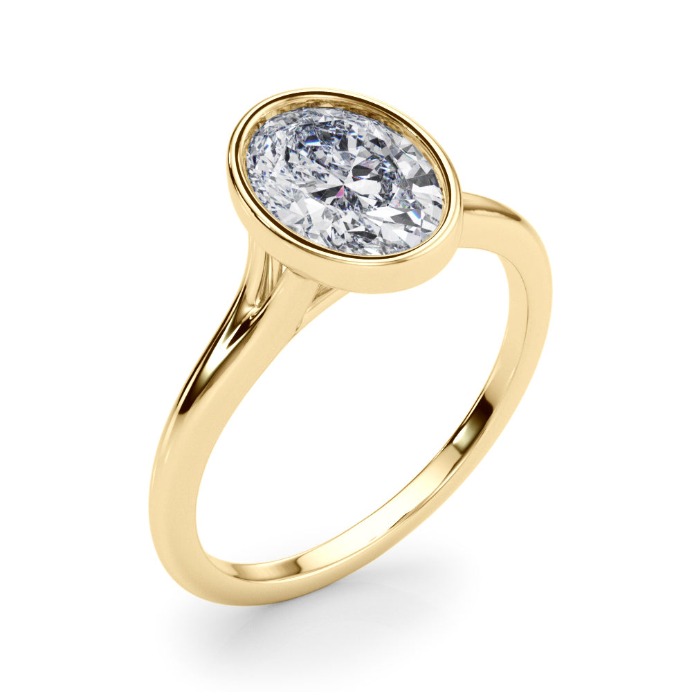 Oval Solitaire Lab Grown Diamond Engagement Ring - VS1 D/E/F | 14K & 18K Gold | 14K White Gold | Oval Lab Diamond | Picasso Gold & Diamond Chicago