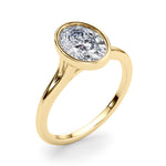 Oval Solitaire Lab Grown Diamond Engagement Ring - VS1 D/E/F | 14K & 18K Gold | 14K White Gold | Oval Lab Diamond | Picasso Gold & Diamond Chicago