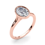 Oval Solitaire Lab Grown Diamond Engagement Ring - VS1 D/E/F | 14K & 18K Gold | 14K Yellow Gold | Oval Lab Diamond | Picasso Gold & Diamond Chicago
