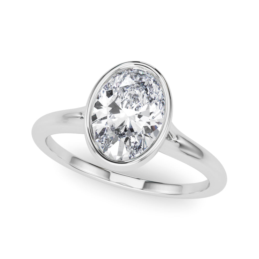 Oval Solitaire Lab Grown Diamond Engagement Ring - VS1 D/E/F | 14K & 18K Gold | 14K White Gold | Oval Lab Diamond | Picasso Gold & Diamond Chicago