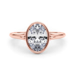 Oval Solitaire Lab Grown Diamond Engagement Ring - VS1 D/E/F | 14K & 18K Gold | 14K Yellow Gold | Oval Lab Diamond | Picasso Gold & Diamond Chicago