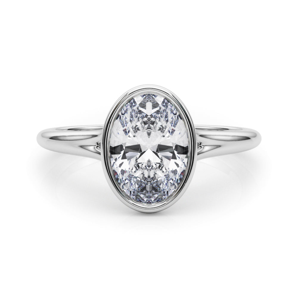 Oval Solitaire Lab Grown Diamond Engagement Ring - VS1 D/E/F | 14K & 18K Gold | 14K Rose Gold | Oval Lab Diamond | Picasso Gold & Diamond Chicago