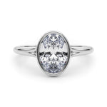 Oval Solitaire Lab Grown Diamond Engagement Ring - VS1 D/E/F | 14K & 18K Gold | 14K Rose Gold | Oval Lab Diamond | Picasso Gold & Diamond Chicago