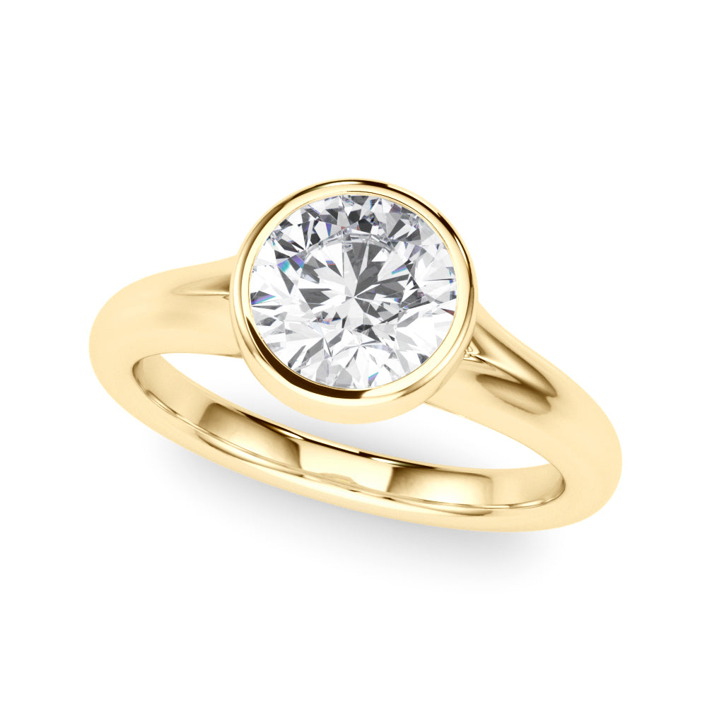 Round Solitaire Lab Grown Diamond Engagement Ring - VS1 D/E/F | 14K & 18K Gold | 14K White Gold | Round Lab Diamond | Picasso Gold & Diamond Chicago