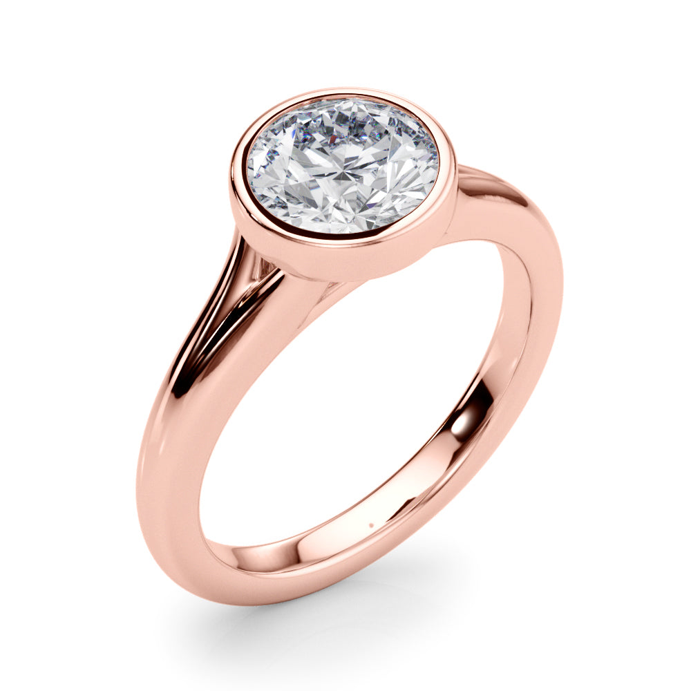 Round Solitaire Lab Grown Diamond Engagement Ring - VS1 D/E/F | 14K & 18K Gold | 14K Yellow Gold | Round Lab Diamond | Picasso Gold & Diamond Chicago