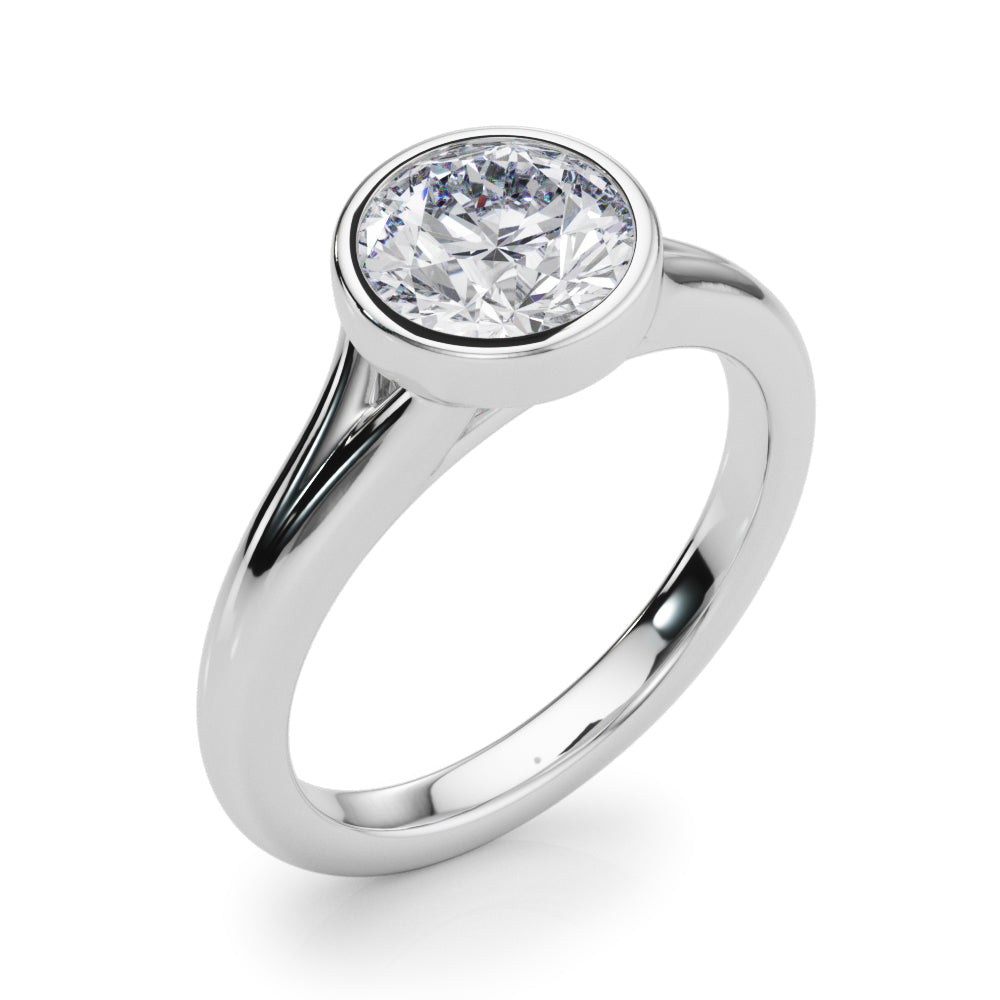 Round Solitaire Lab Grown Diamond Engagement Ring - VS1 D/E/F | 14K & 18K Gold | 14K Yellow Gold | Round Lab Diamond | Picasso Gold & Diamond Chicago