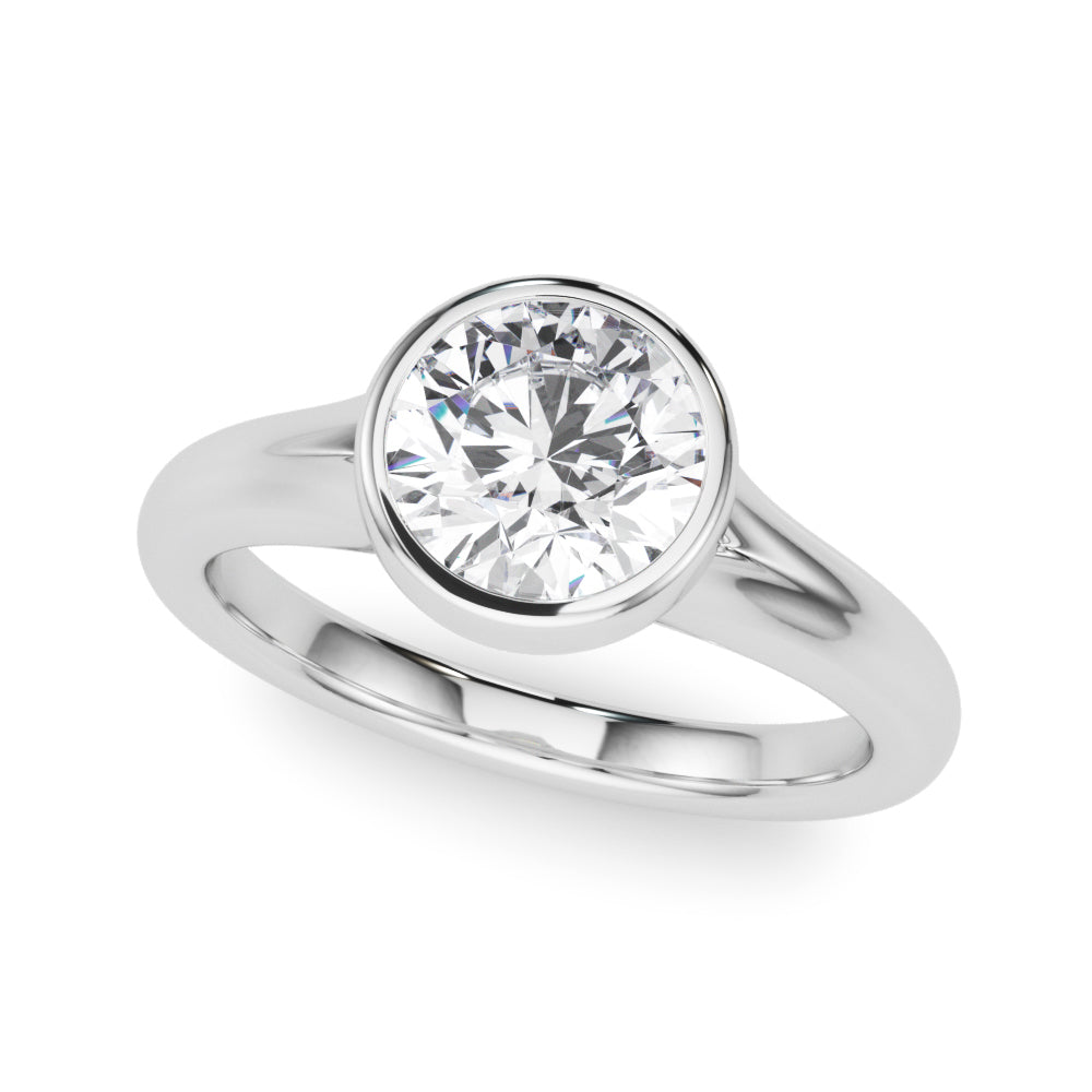 Round Solitaire Lab Grown Diamond Engagement Ring - VS1 D/E/F | 14K & 18K Gold | 14K White Gold | Round Lab Diamond | Picasso Gold & Diamond Chicago