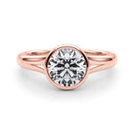 Round Solitaire Lab Grown Diamond Engagement Ring - VS1 D/E/F | 14K & 18K Gold | 14K Yellow Gold | Round Lab Diamond | Picasso Gold & Diamond Chicago