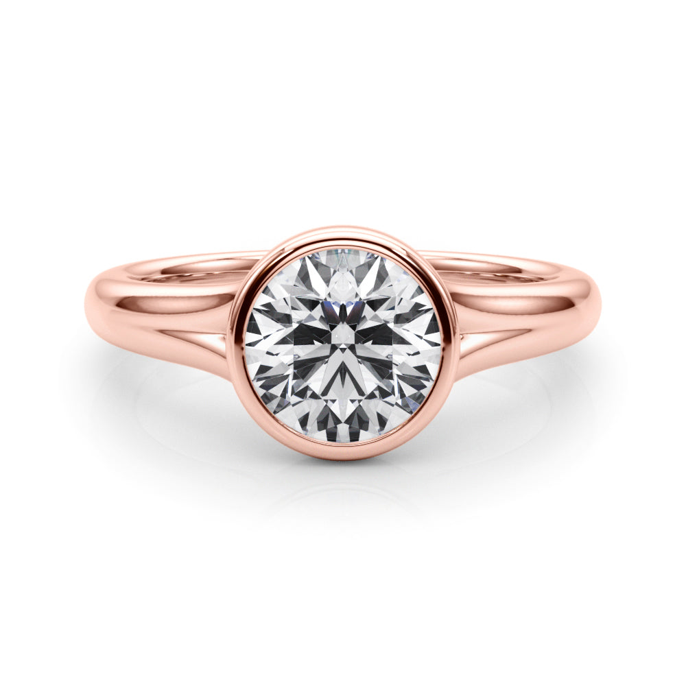 Round Solitaire Lab Grown Diamond Engagement Ring - VS1 D/E/F | 14K & 18K Gold | 14K Yellow Gold | Round Lab Diamond | Picasso Gold & Diamond Chicago
