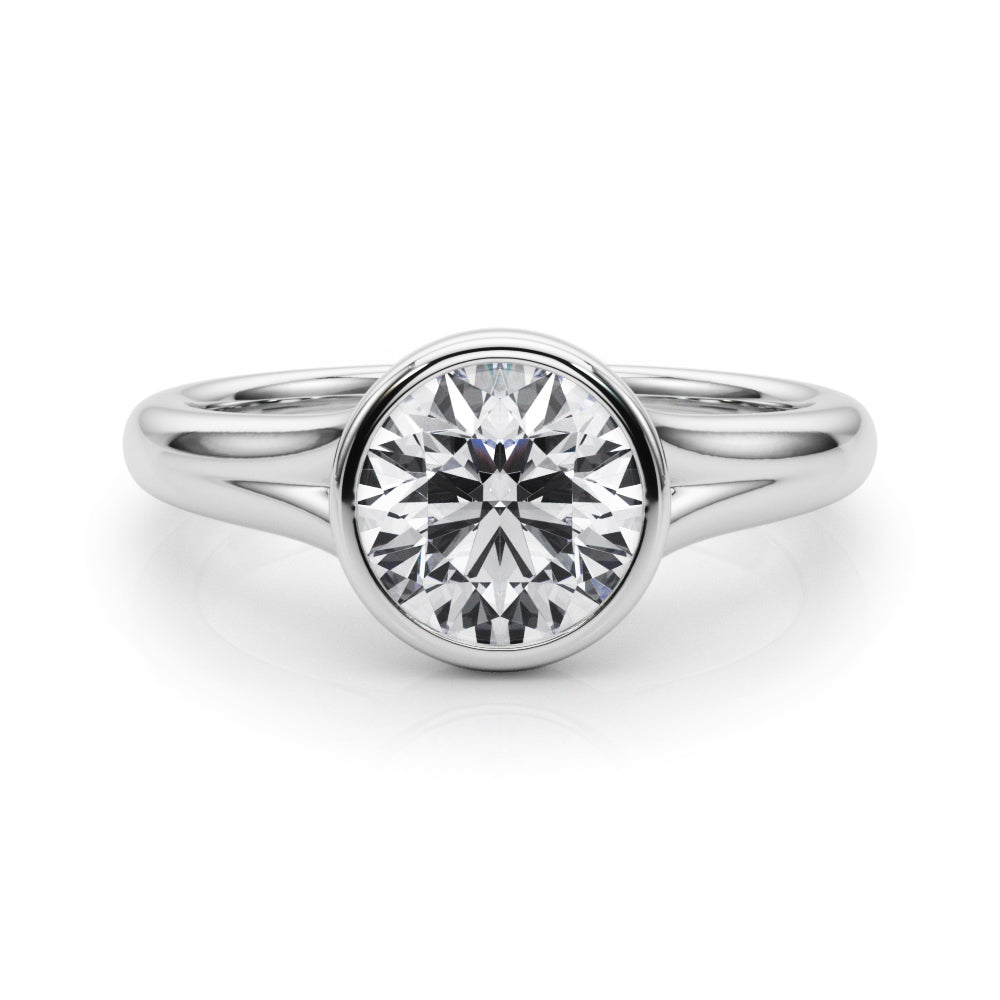 Round Solitaire Lab Grown Diamond Engagement Ring - VS1 D/E/F | 14K & 18K Gold | 14K Rose Gold | Round Lab Diamond | Picasso Gold & Diamond Chicago