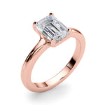 Emerald Cut Solitaire Lab Grown Diamond Engagement Ring - VS1 D/E/F | 14K & 18K Gold | 14K Yellow Gold | Emerald Cut Lab Diamond | Picasso Gold & Diamond Chicago