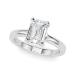 Emerald Cut Solitaire Lab Grown Diamond Engagement Ring - VS1 D/E/F | 14K & 18K Gold | 14K White Gold | Emerald Cut Lab Diamond | Picasso Gold & Diamond Chicago