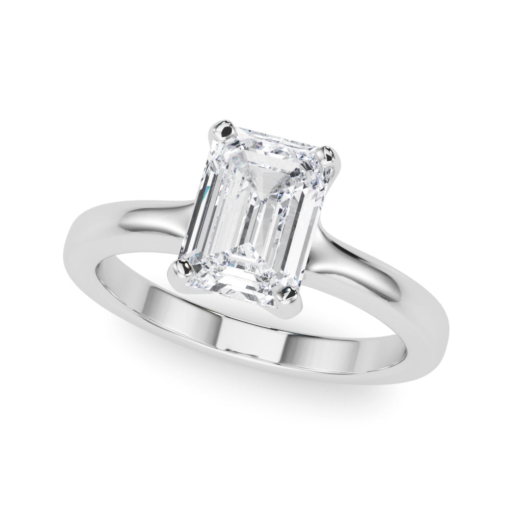 Emerald Cut Solitaire Lab Grown Diamond Engagement Ring - VS1 D/E/F | 14K & 18K Gold | 14K White Gold | Emerald Cut Lab Diamond | Picasso Gold & Diamond Chicago