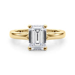 Emerald Cut Solitaire Lab Grown Diamond Engagement Ring - VS1 D/E/F | 14K & 18K Gold | 14K Yellow Gold | Emerald Cut Lab Diamond | Picasso Gold & Diamond Chicago