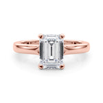 Emerald Cut Solitaire Lab Grown Diamond Engagement Ring - VS1 D/E/F | 14K & 18K Gold | 14K Yellow Gold | Emerald Cut Lab Diamond | Picasso Gold & Diamond Chicago