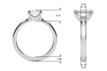 Emerald Cut Solitaire Lab Grown Diamond Engagement Ring - VS1 D/E/F | 14K & 18K Gold | 18K White Gold | Emerald Cut Lab Diamond | Picasso Gold & Diamond Chicago