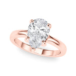 Pear Solitaire Lab Grown Diamond Engagement Ring - VS1 D/E/F | 14K & 18K Gold | 14K White Gold | Pear Lab Diamond | Picasso Gold & Diamond Chicago