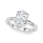 Pear Solitaire Lab Grown Diamond Engagement Ring - VS1 D/E/F | 14K & 18K Gold | 14K White Gold | Pear Lab Diamond | Picasso Gold & Diamond Chicago