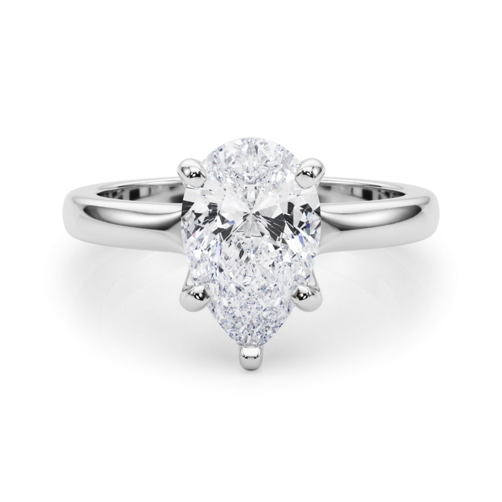 Pear Solitaire Lab Grown Diamond Engagement Ring - VS1 D/E/F | 14K & 18K Gold | 14K Rose Gold | Pear Lab Diamond | Picasso Gold & Diamond Chicago