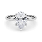 Pear Solitaire Lab Grown Diamond Engagement Ring - VS1 D/E/F | 14K & 18K Gold | 14K Rose Gold | Pear Lab Diamond | Picasso Gold & Diamond Chicago