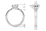 Pear Solitaire Lab Grown Diamond Engagement Ring - VS1 D/E/F | 14K & 18K Gold | 18K White Gold | Pear Lab Diamond | Picasso Gold & Diamond Chicago