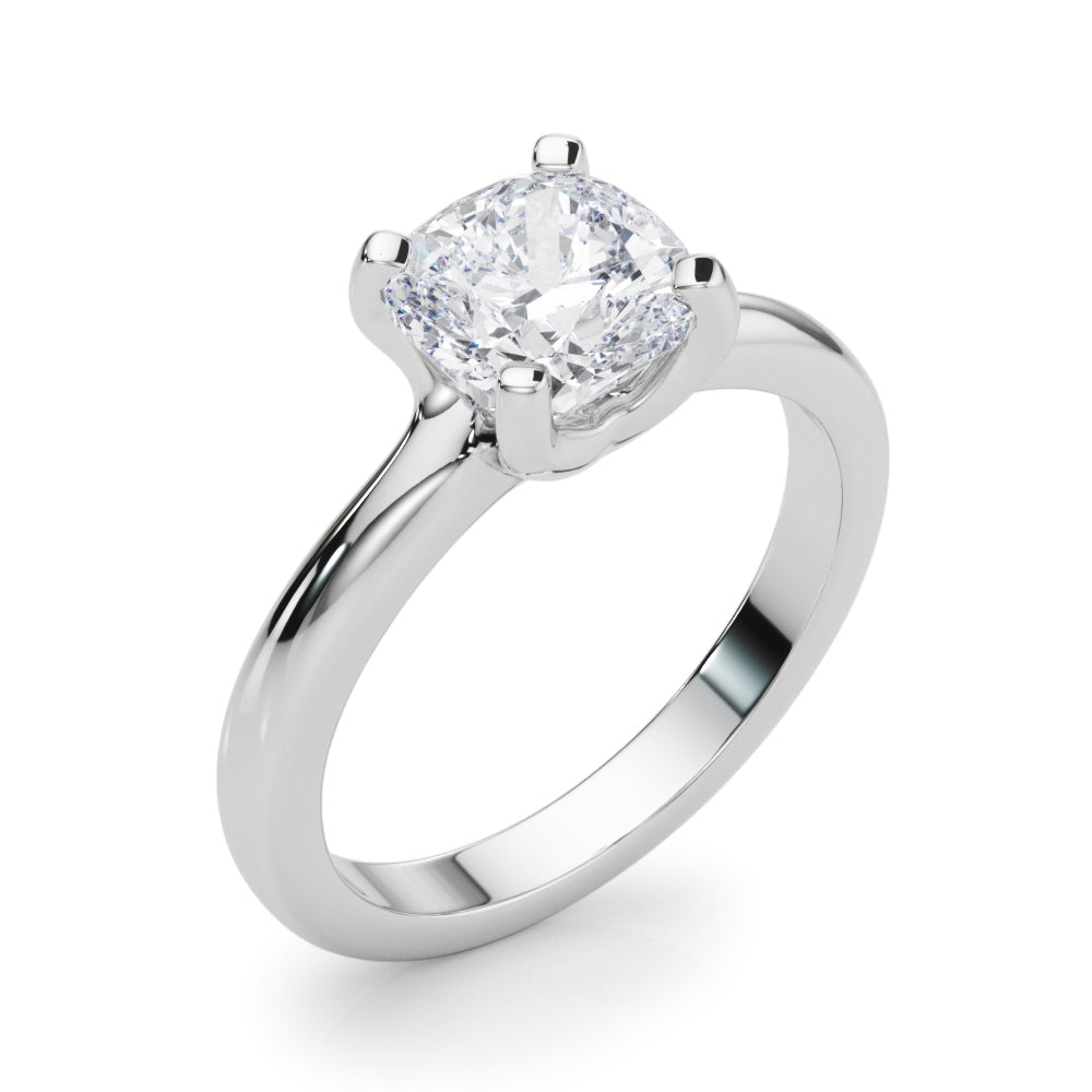 Cushion Solitaire Lab Grown Diamond Engagement Ring - VS1 D/E/F | 14K & 18K Gold | 14K Yellow Gold | Cushion Lab Diamond | Picasso Gold & Diamond Chicago