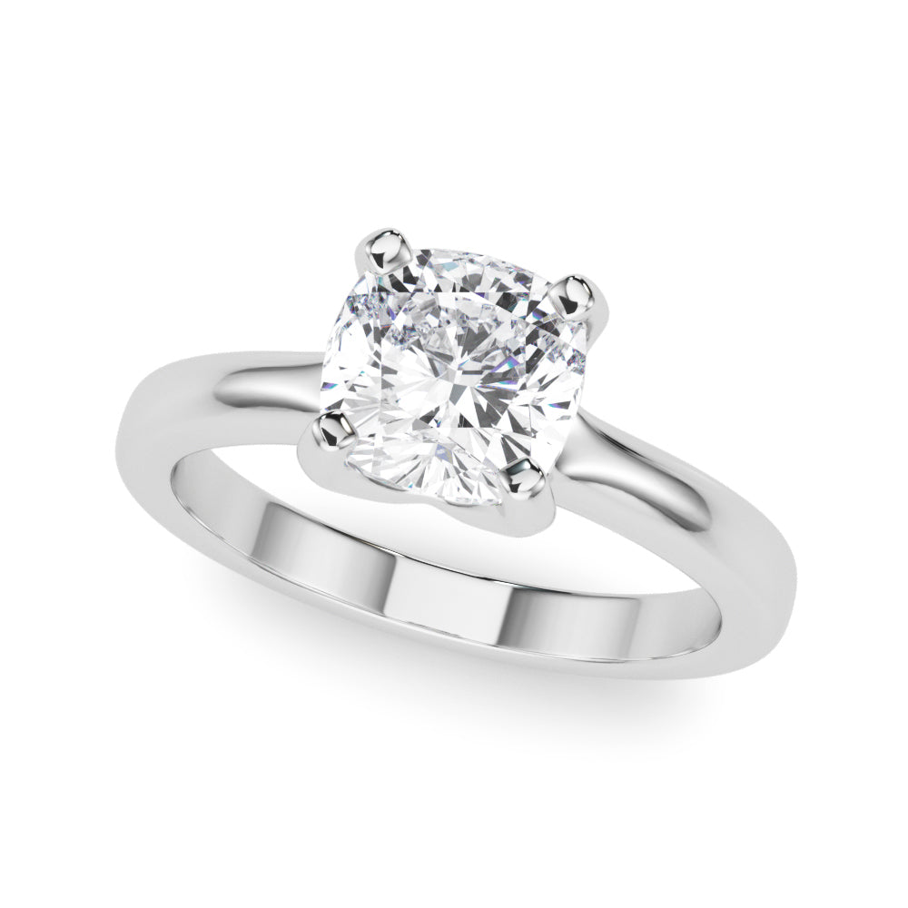 Cushion Solitaire Lab Grown Diamond Engagement Ring - VS1 D/E/F | 14K & 18K Gold | 14K White Gold | Cushion Lab Diamond | Picasso Gold & Diamond Chicago