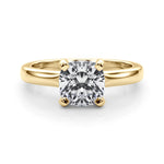Cushion Solitaire Lab Grown Diamond Engagement Ring - VS1 D/E/F | 14K & 18K Gold | 14K Yellow Gold | Cushion Lab Diamond | Picasso Gold & Diamond Chicago