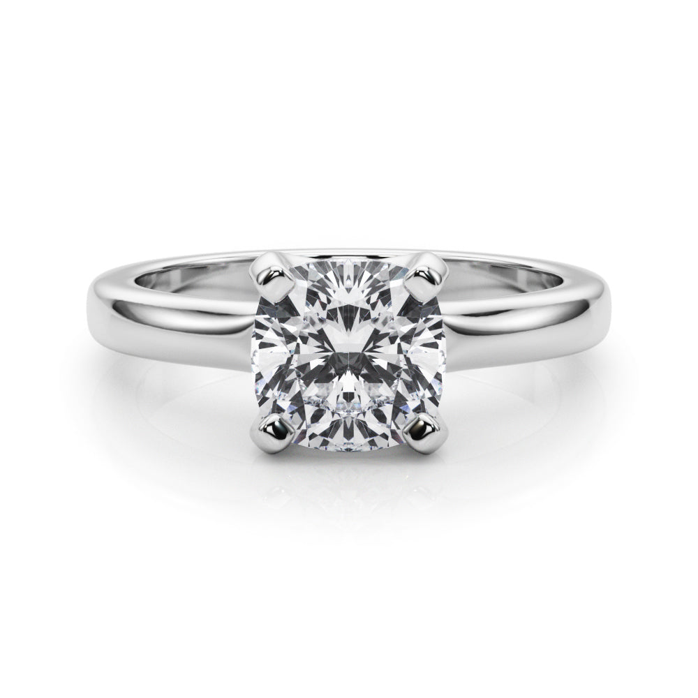 Cushion Solitaire Lab Grown Diamond Engagement Ring - VS1 D/E/F | 14K & 18K Gold | 14K Rose Gold | Cushion Lab Diamond | Picasso Gold & Diamond Chicago