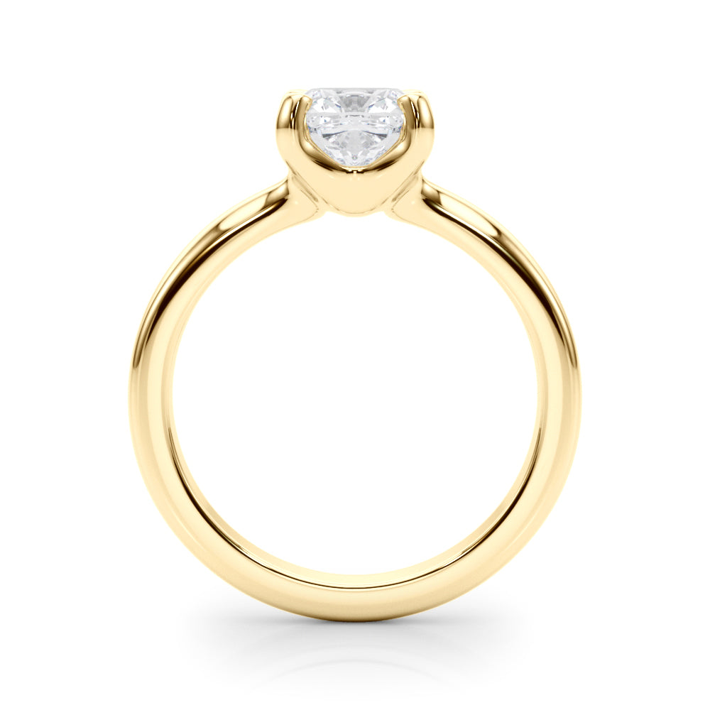 Cushion Solitaire Lab Grown Diamond Engagement Ring - VS1 D/E/F | 14K & 18K Gold | 14K Rose Gold | Cushion Lab Diamond | Picasso Gold & Diamond Chicago