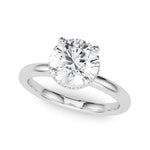 Round Hidden Halo Lab Grown Diamond Engagement Ring - VS1 D/E/F | 14K & 18K Gold | 14K White Gold | Round Lab Diamond | Picasso Gold & Diamond Chicago