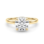 Round Hidden Halo Lab Grown Diamond Engagement Ring - VS1 D/E/F | 14K & 18K Gold | 14K Yellow Gold | Round Lab Diamond | Picasso Gold & Diamond Chicago