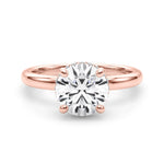 Round Hidden Halo Lab Grown Diamond Engagement Ring - VS1 D/E/F | 14K & 18K Gold | 14K Yellow Gold | Round Lab Diamond | Picasso Gold & Diamond Chicago