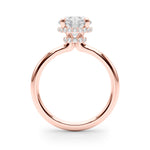 Round Hidden Halo Lab Grown Diamond Engagement Ring - VS1 D/E/F | 14K & 18K Gold | 14K Rose Gold | Round Lab Diamond | Picasso Gold & Diamond Chicago