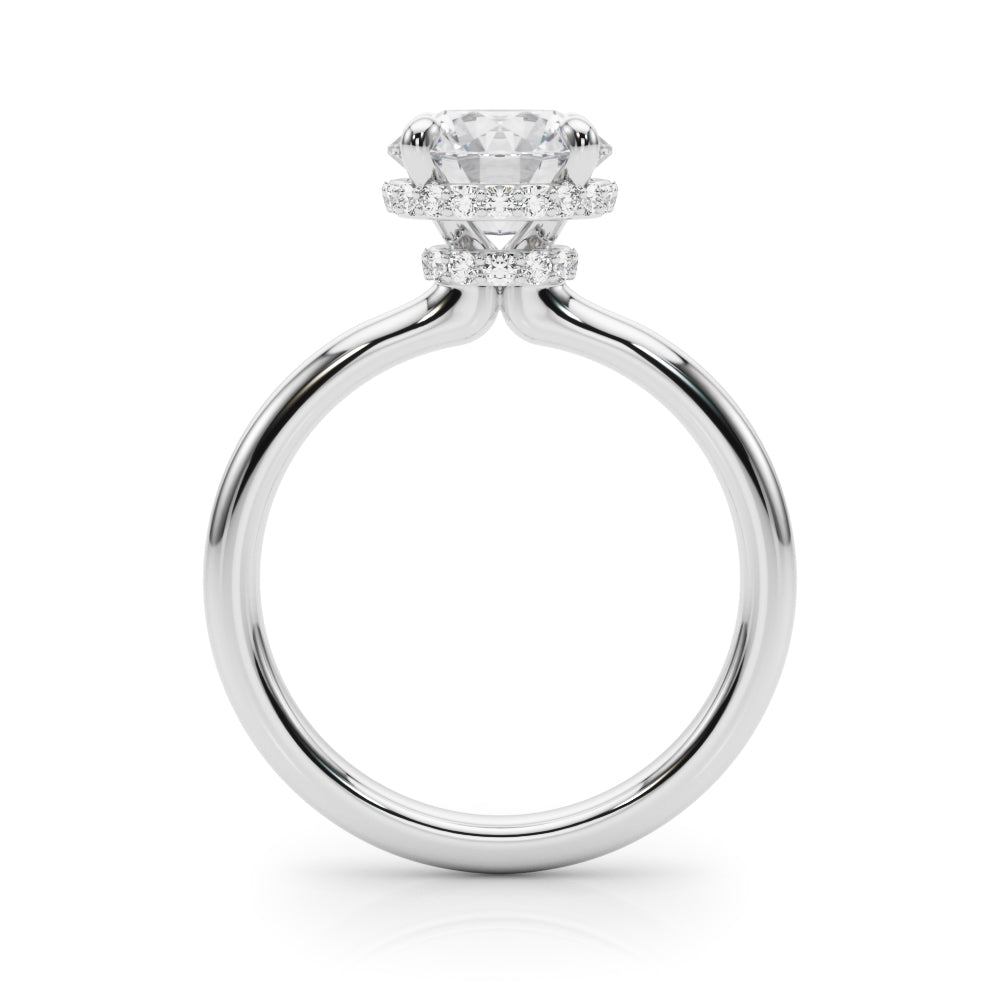 Round Hidden Halo Lab Grown Diamond Engagement Ring - VS1 D/E/F | 14K & 18K Gold | 14K Rose Gold | Round Lab Diamond | Picasso Gold & Diamond Chicago