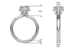 Round Hidden Halo Lab Grown Diamond Engagement Ring - VS1 D/E/F | 14K & 18K Gold | 18K White Gold | Round Lab Diamond | Picasso Gold & Diamond Chicago