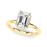 Emerald Cut Hidden Halo Lab Grown Diamond Engagement Ring - VS1 D/E/F | 14K & 18K Gold | 14K White Gold | Emerald Cut Lab Diamond | Picasso Gold & Diamond Chicago