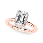 Emerald Cut Hidden Halo Lab Grown Diamond Engagement Ring - VS1 D/E/F | 14K & 18K Gold | 14K White Gold | Emerald Cut Lab Diamond | Picasso Gold & Diamond Chicago