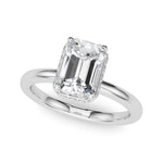 Emerald Cut Hidden Halo Lab Grown Diamond Engagement Ring - VS1 D/E/F | 14K & 18K Gold | 14K White Gold | Emerald Cut Lab Diamond | Picasso Gold & Diamond Chicago
