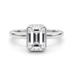 Emerald Cut Hidden Halo Lab Grown Diamond Engagement Ring - VS1 D/E/F | 14K & 18K Gold | 14K Rose Gold | Emerald Cut Lab Diamond | Picasso Gold & Diamond Chicago