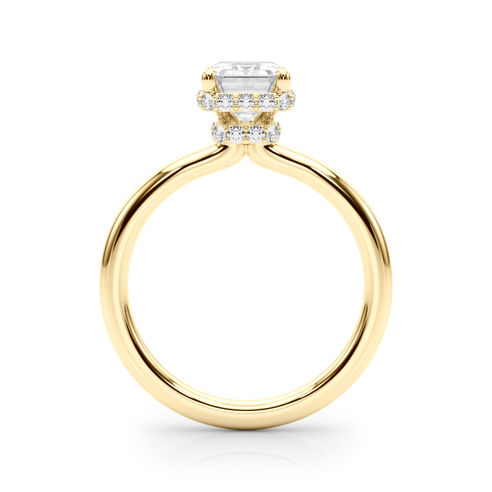 Emerald Cut Hidden Halo Lab Grown Diamond Engagement Ring - VS1 D/E/F | 14K & 18K Gold | 14K Rose Gold | Emerald Cut Lab Diamond | Picasso Gold & Diamond Chicago
