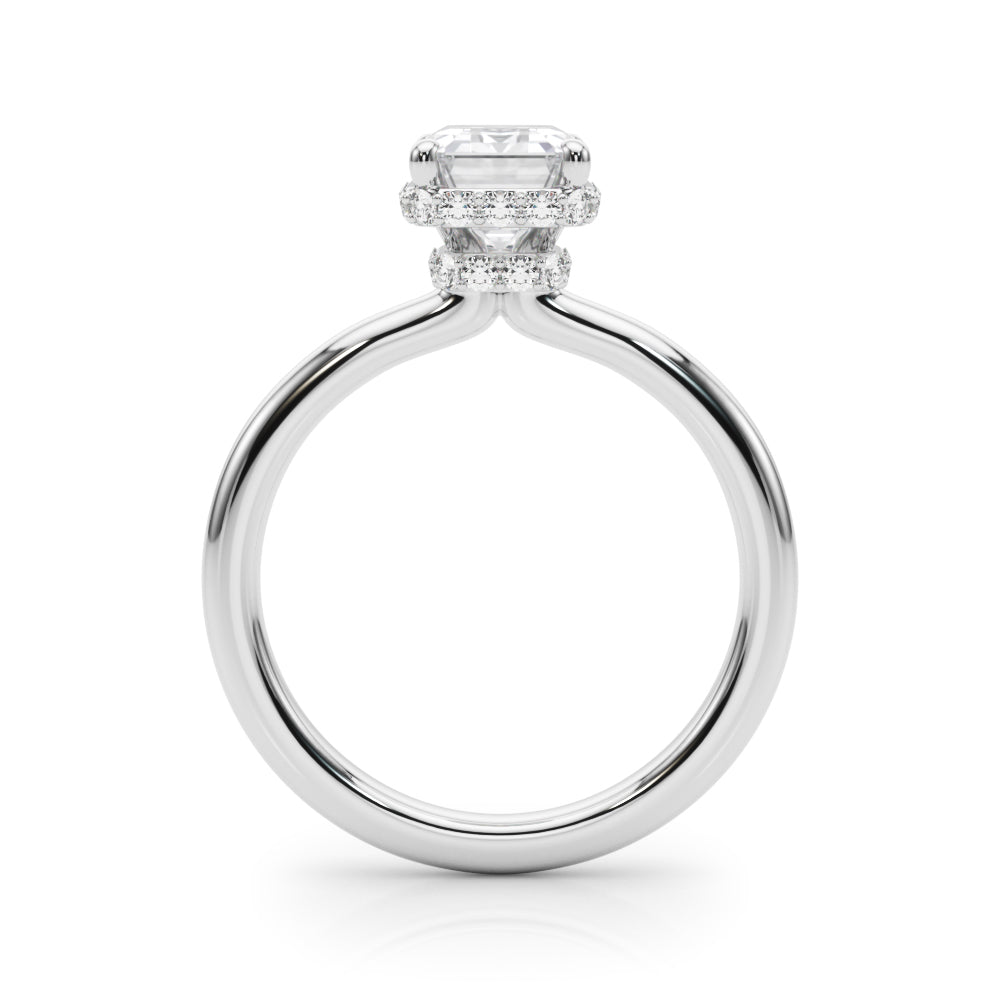 Emerald Cut Hidden Halo Lab Grown Diamond Engagement Ring - VS1 D/E/F | 14K & 18K Gold | 14K Rose Gold | Emerald Cut Lab Diamond | Picasso Gold & Diamond Chicago