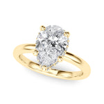 Pear Hidden Halo Lab Grown Diamond Engagement Ring - VS1 D/E/F | 14K & 18K Gold | 14K White Gold | Pear Lab Diamond | Picasso Gold & Diamond Chicago