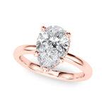 Pear Hidden Halo Lab Grown Diamond Engagement Ring - VS1 D/E/F | 14K & 18K Gold | 14K White Gold | Pear Lab Diamond | Picasso Gold & Diamond Chicago