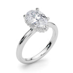 Pear Hidden Halo Lab Grown Diamond Engagement Ring - VS1 D/E/F | 14K & 18K Gold | 14K Yellow Gold | Pear Lab Diamond | Picasso Gold & Diamond Chicago